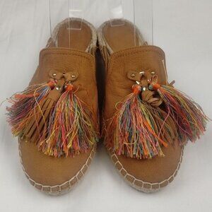 Nine West Women's Tan Shoes/Mules W/ Tassel Sz6.5M SKU3882